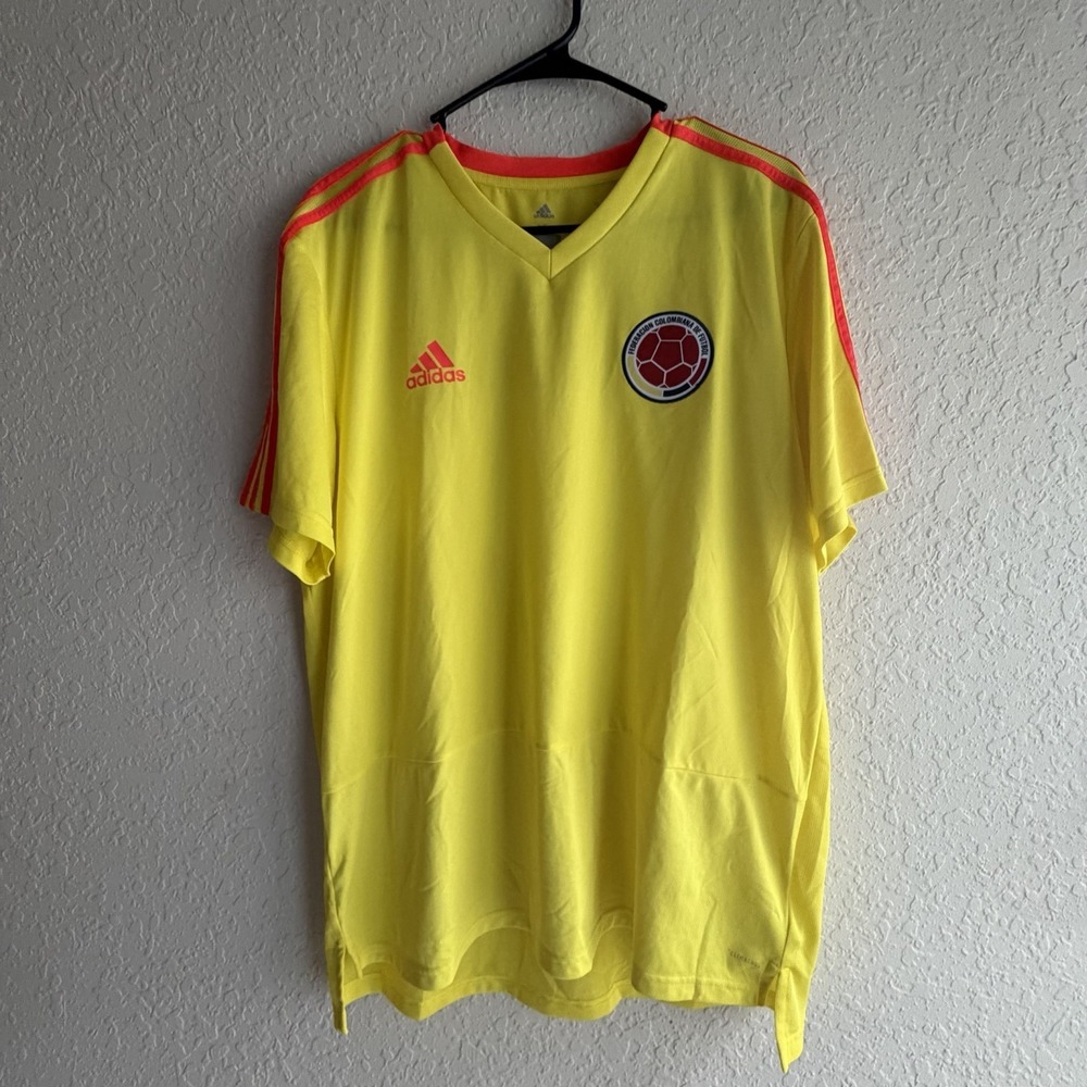 adidas Colombia National Team Soccer Jersey Shirt Yellow/Red XL